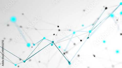 “Abstract Futuristic Data and Network Visualization”
