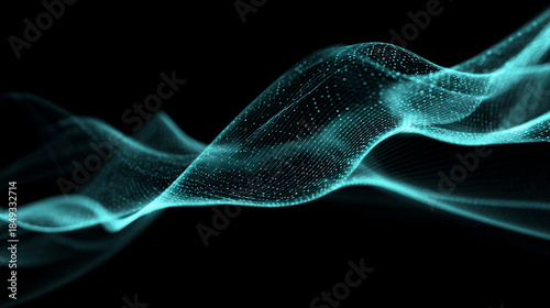 “Abstract Futuristic Data and Network Visualization”