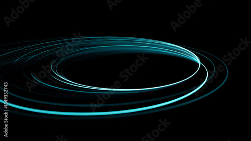 “Abstract Futuristic Data and Network Visualization”