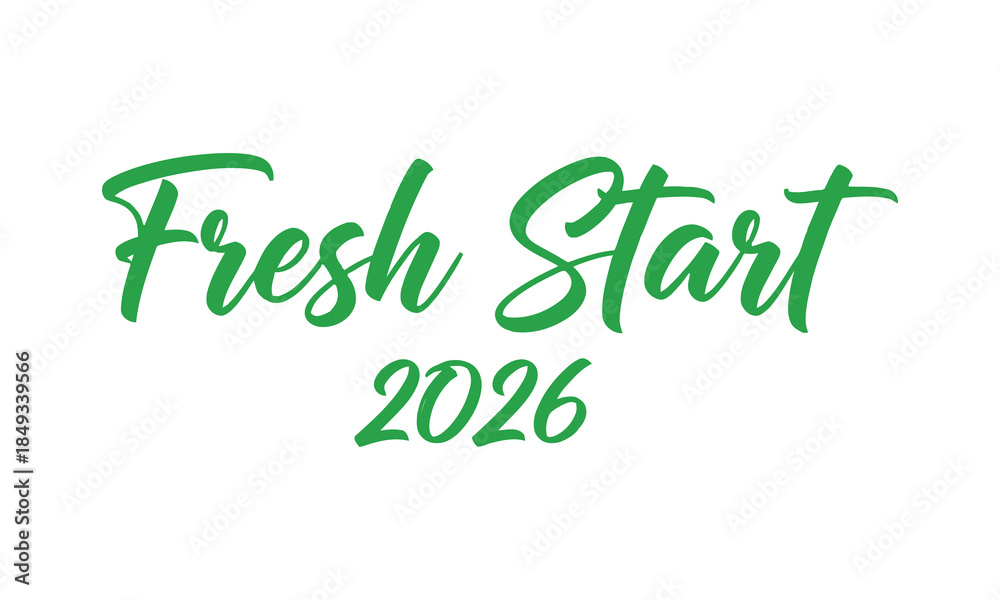 Fototapeta premium Fresh start 2026 logo