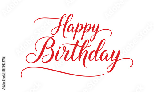 Happy birthday greeting card illustration