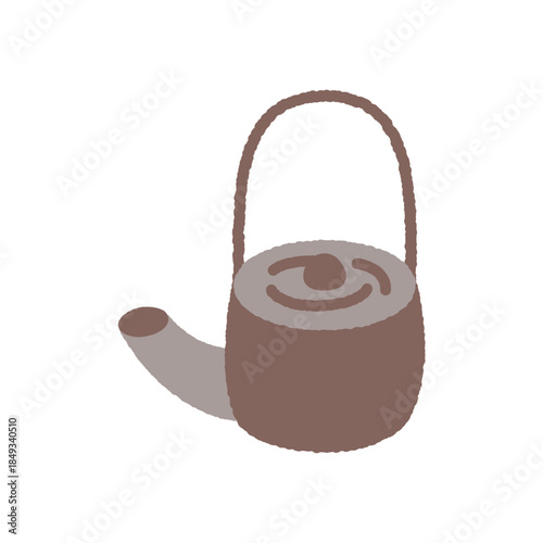 手書き風の単品アイコンイラスト　急須