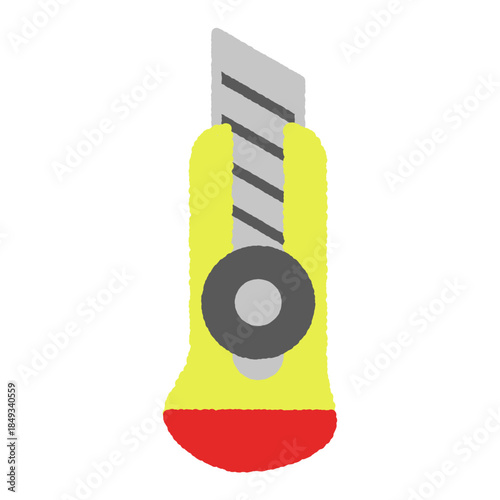 手書き風の単品アイコンイラスト　カッター