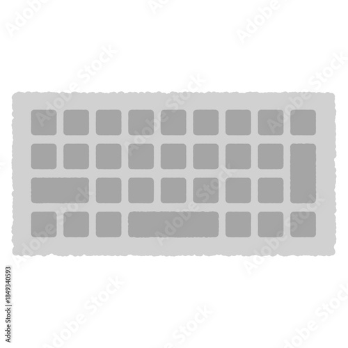 手書き風のシンプルアイコンイラスト　キーボード