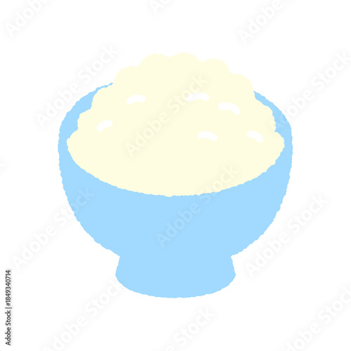 手書き風の単品アイコンイラスト　食べ物　ご飯