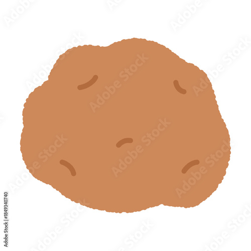 手書き風の単品アイコンイラスト　野菜　ジャガイモ