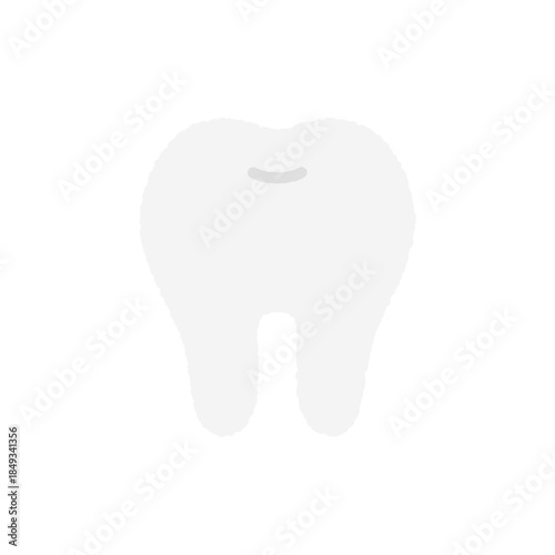 手書き風の単品アイコンイラスト　歯