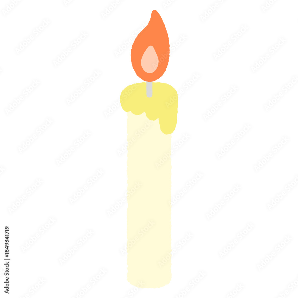 Obraz premium 手書き風の単品アイコンイラスト 蝋燭