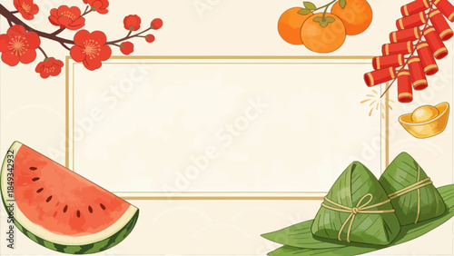 Festive Chinese New Year themed illustration