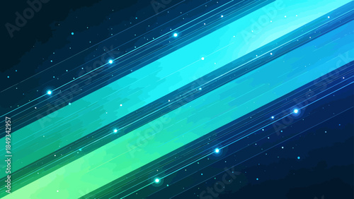 Abstract diagonal light streaks with stars