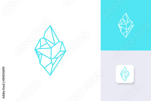 iceberg icon logo design inspiration vector template