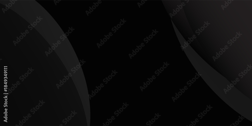 Obraz premium Dark black background abstract 3D geometric with wave effect decoration. Vector illustration