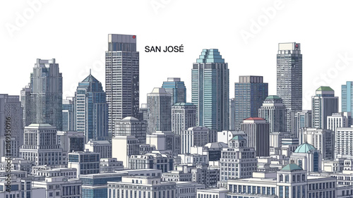 San Jose Skyline A Detailed Architectural View of a Modern Cityscape