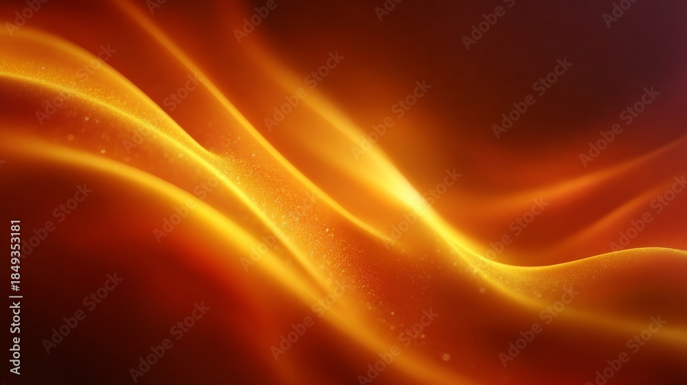 Fototapeta premium Abstract fiery energy flowing with dynamic curves and light effects