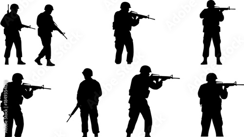 Images of Soldiers with Rifles