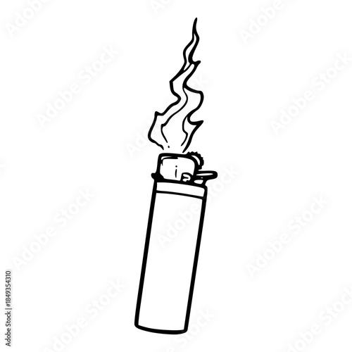 burning lighter fire graphic illustration