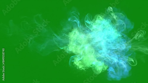 Wallpaper Mural Electric blue aura enveloping crystal formation with soft glowing energy field on effect ad_ready green screen energy burst style Torontodigital.ca