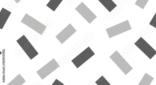 Gray and black rectangular shapes falling.