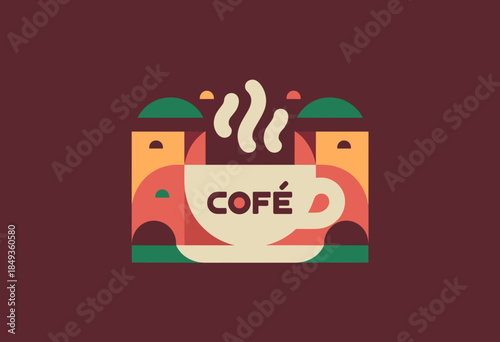 Bold Firefighter Badge of Ladder 123 with Striking Red Accents Against a Neutral Background