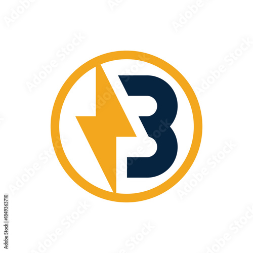 Free Download B Lightning vector design combining the letter B with a lightning bolt to represent energy, speed, and power for bold modern branding concepts. - GFXLoad