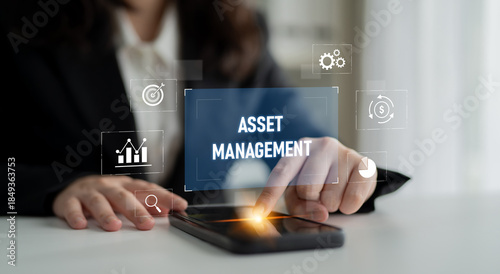 Εκτύπωση καμβά Asset management system showing investment planning, financial goal tracking, RO