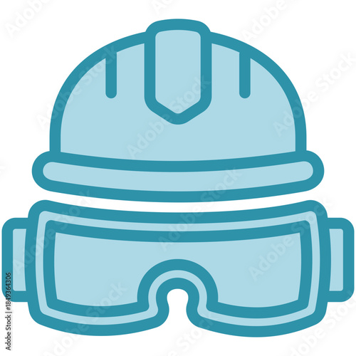 Safety Goggle Dual Tone Icon Mini Illustration, Use For Modern Concept, Print, Ui, Ux Kit, Web And App Development. Vector Related To Firefighter, Rescue And More