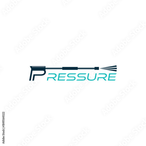 P Pressure vector design representing strength, control, and performance. Letter P combined with pressure concept creates a bold, modern symbol for industrial and technical branding.