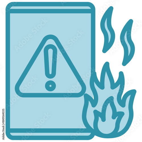 Emergency Dual Tone Icon Mini Illustration, Use For Modern Concept, Print, Ui, Ux Kit, Web And App Development. Vector Related To Firefighter, Rescue And More