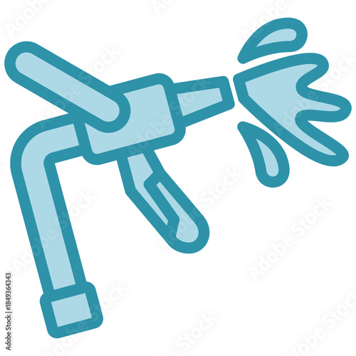 Nozzle Dual Tone Icon Mini Illustration, Use For Modern Concept, Print, Ui, Ux Kit, Web And App Development. Vector Related To Firefighter, Rescue And More