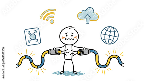 Vector illustration of a cartoon boy character having fun with a coloring alphabet book for kids featuring an art design and business symbol icon