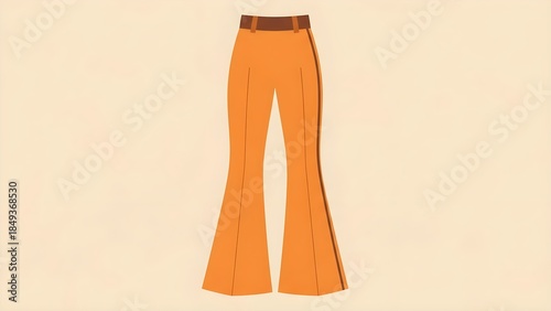 1970s Bell-Bottom Pants – Flat Illustration