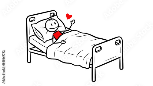 Vector cartoon illustration of a man in a suit holding a letter and a red heart while sitting on a wooden park bench near a woman for a love design
