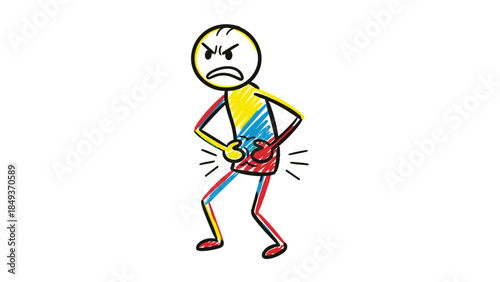 Vector illustration of a running female athlete silhouette playing football in cartoon style