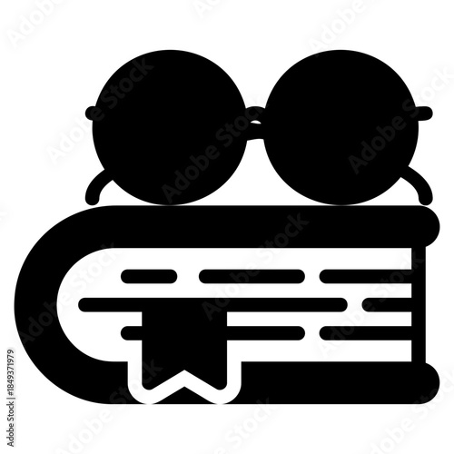 Book and glasses icon