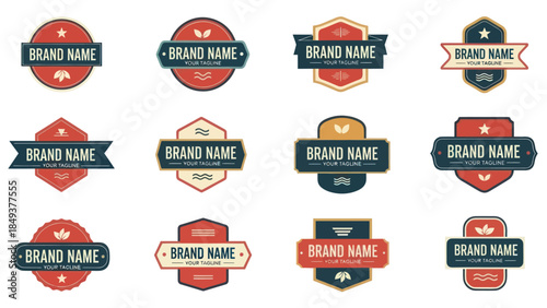 Collection of Brand Identity Badge Logos.