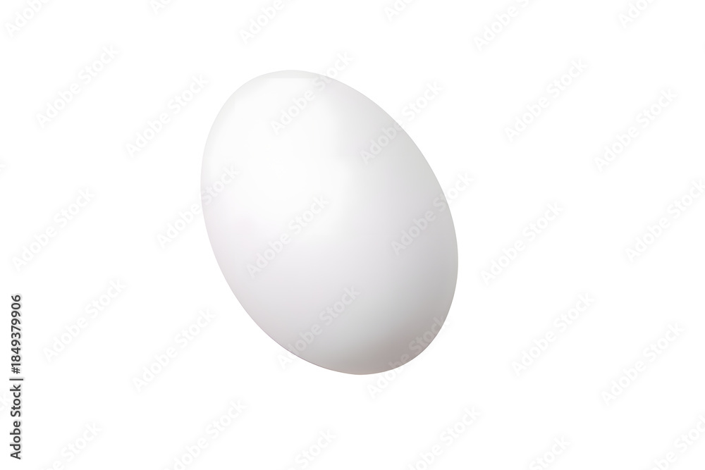 Obraz premium White egg isolated on white background