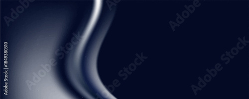 Navy blue silk satin. Silky shiny fabric. Dark luxury background with space for design. Banner. Wide. Long. Panoramic. Beautiful.Elegant.Birthday,Christmas.Eps10