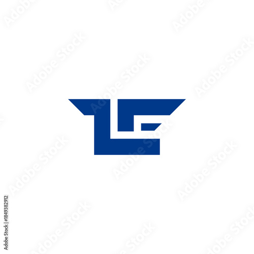 Abstract minimalist blue greek ships geometric logo design featuring stylized letters on a clean white background, conveying a sense of modernity and precision.