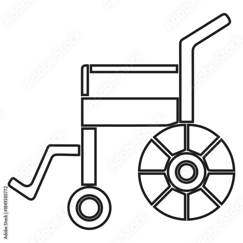 Wheelchair Line Art Icon