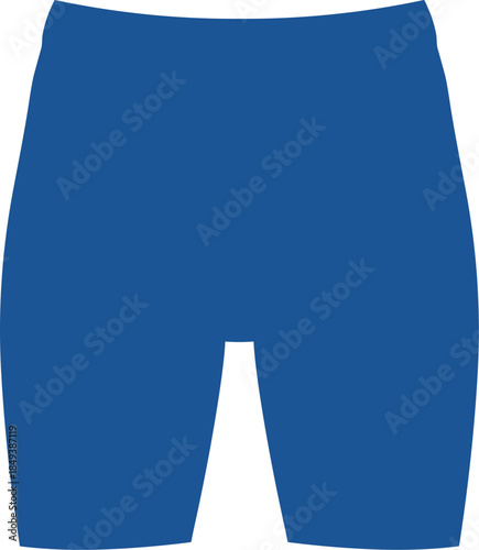 Blue athletic compression shorts for sports and fitness activities.