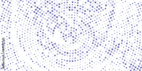 Blue Medical Plus Symbols Pattern. Math Design Elements Background. Medical Tech Background. Abstract Digital Circles of Plus Signs. Vector Illustration.