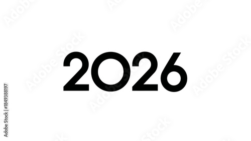 Bold black numbers 2026 on a clean white background representing the upcoming year