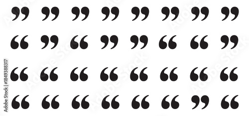Quotation Marks Single and Double Quote Typography Elements, a vector collection of stylish single and double quotation symbols for editorial design