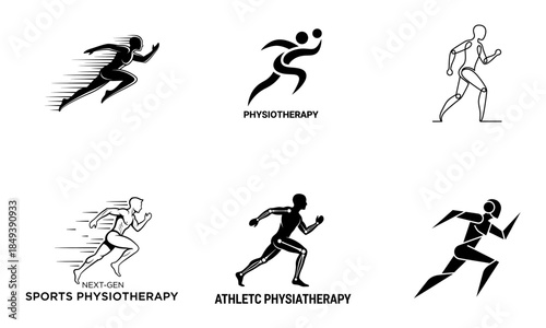 Running Man Icons Sports Physiotherapy Fitness Health logotypeiconsportslogodesign.