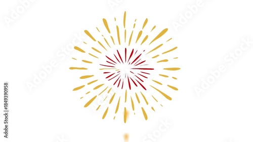 2D Animated Fireworks for New Year Celebration Background