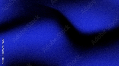 An artistic illustration of a woman on a dark beach at night featuring flowing silk textures and purple light waves against a smooth blue motion backdrop with a glowing neon abstraction design