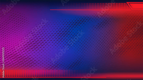 Abstract vector background with colorful halftone circles and digital wave patterns creates a stylish pink disco texture for web banners or technology wallpaper templates
