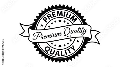 Premium Quality Seal or Stamp with Ribbon and Stars.