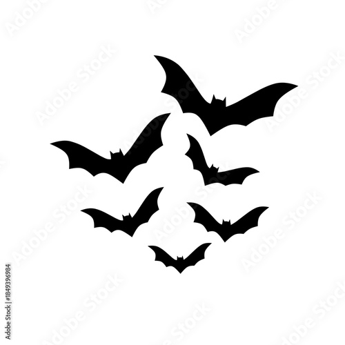 Halloween flying bats