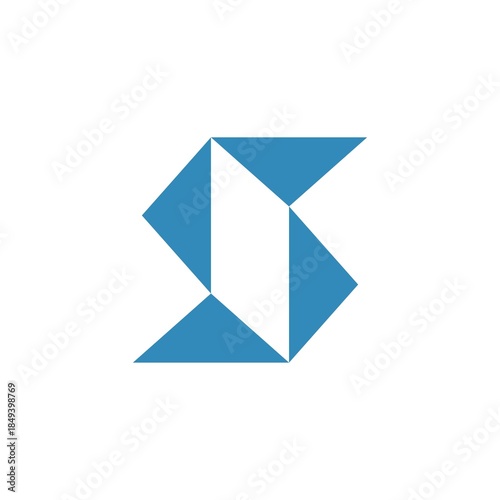 Free Download Geometric Blue Letter S Logo Design for Architecture and Engineering - GFXLoad